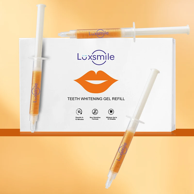 Luxsmile 35% Hp 24k Gold Purple Whitener Gel Pen Set 35%Cp Non Peroxide 35 Carbamide Peroxide Teeth Whitening Bleaching Gel
