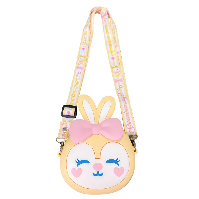 Cartoon star rabbit cross bag zero wallet earphone  key bag cute silicone girl shoulder collection  kids trolly bag