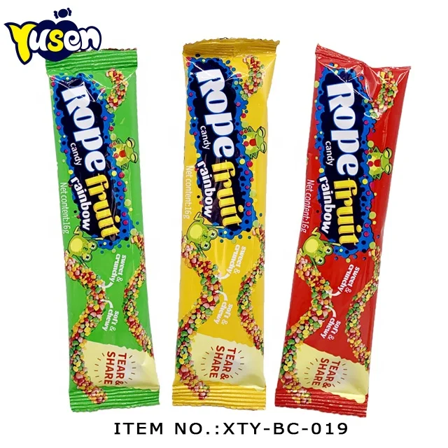 Wholesale Sour Gummy Candy Colorful Fruit Flavor Rainbow Sour Gummy Candy for Children