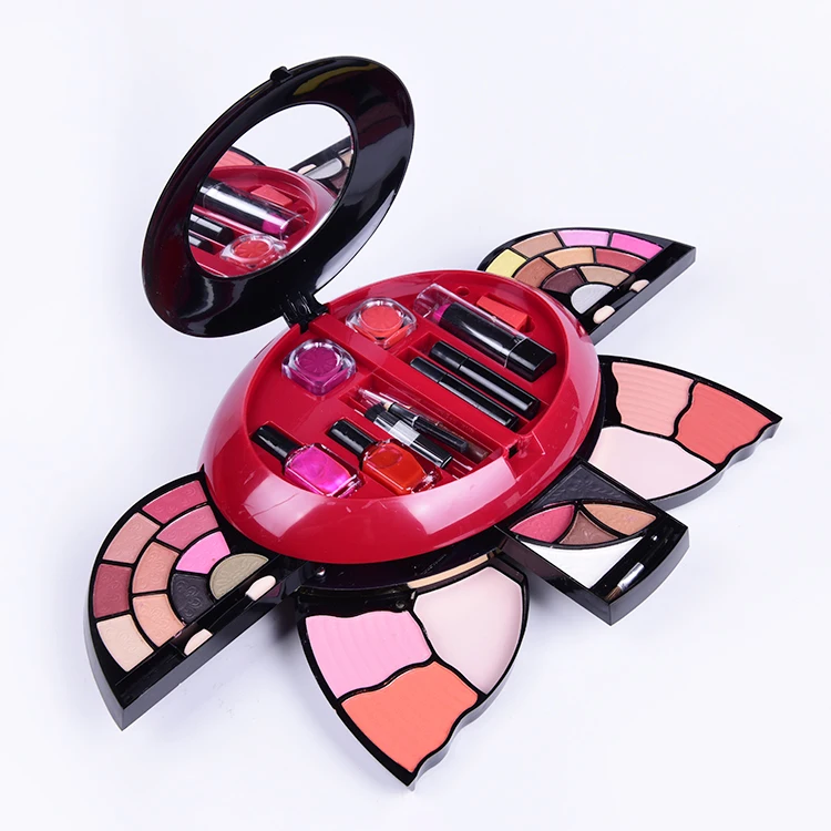 Рекламный водонепроницаемый круговой набор для макияжа, многофункциональный большой полный комплект для макияжа с зеркалом