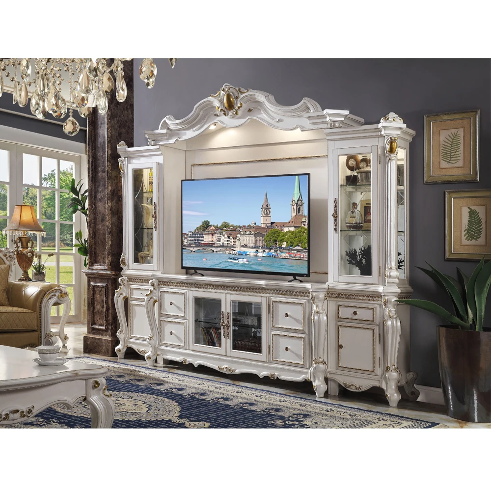 Customized Antique Tv Stand Furniture,Home Designs Cheap Tv Cabinet With Tempered Glass Stand