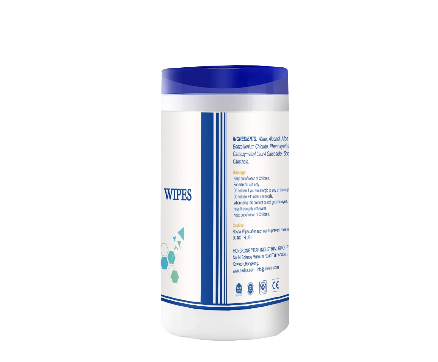 Premium Sanitizing Wet Wipes Bottle Kill 99.8% Germs Antibacterial Gym Wipes for Disinfection Adults Antiseptic Household