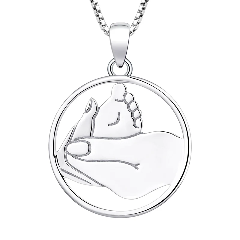 Low Price 925 Sterling Silver Pendant Creative Footprint Shape Pendant Friendship Jewelry for Women