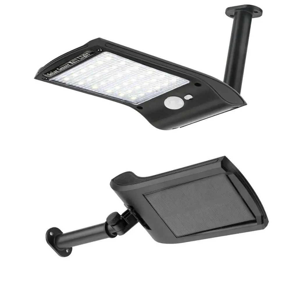 Outdoor Fence Garden Decoration Waterproof Solar Powered PIR Motion Sensor LED Wall Street Light 36LEDS Lamp