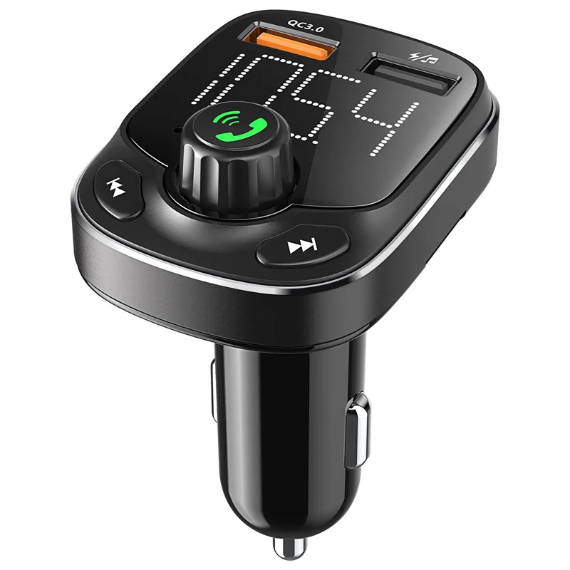 Bluetooth 5.0 RadioTransmitter Wireless In-Car FM Modulator Handsfree Car Kit Fm  Support Usb Charging TF card