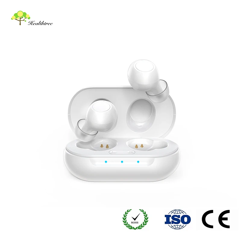 customizable senior rechargeable hearing aid elderly use with charging box