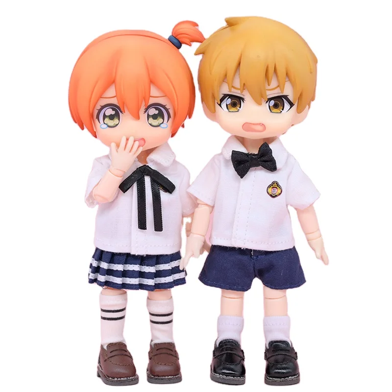 High Quality 1/12 Ob11 Fashion Doll Clothes School Uniform Set Custom 1/6 Bjd Blythe American Girl Doll Clothing Manufacturer