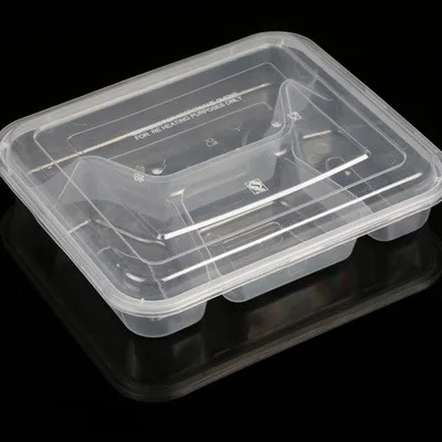 Rectangular take out soup bowl takeaway transparent clear fast disposable plastic round food containers with lids microwavable
