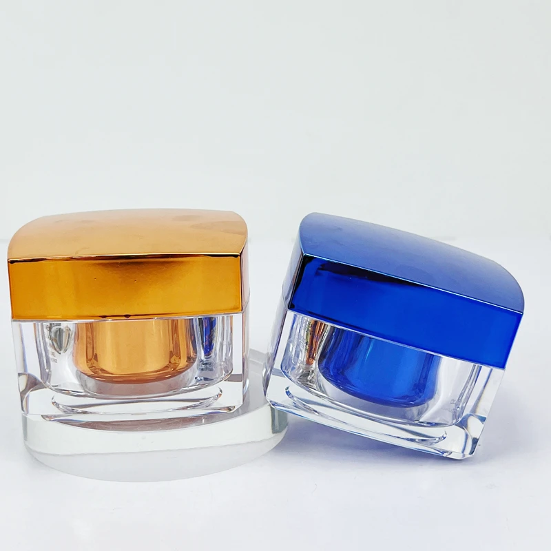 15g 30g 50g square cosmetic containers packaging Lip balm Eye Cream empty plastic square acrylic jar