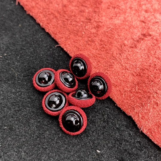 Fashion Decorative Custom Fabric Covered Button Metal Shank Button Fabric Cover Round Button For Clothing