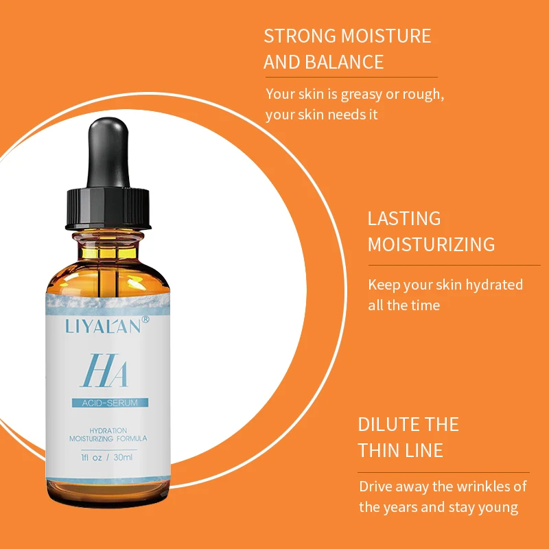 Organic Skin Care Hyaluronic Acid Whitening Vitamin C Facial Moisturizing HA Skin Serum