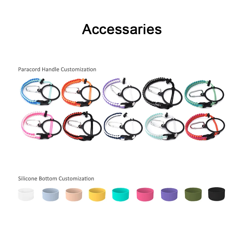 Custom Double Wall Vacuum Insulated Sports Thermos Metal Flask Stainless Steel Water Bottle with Handle and Straw Lid