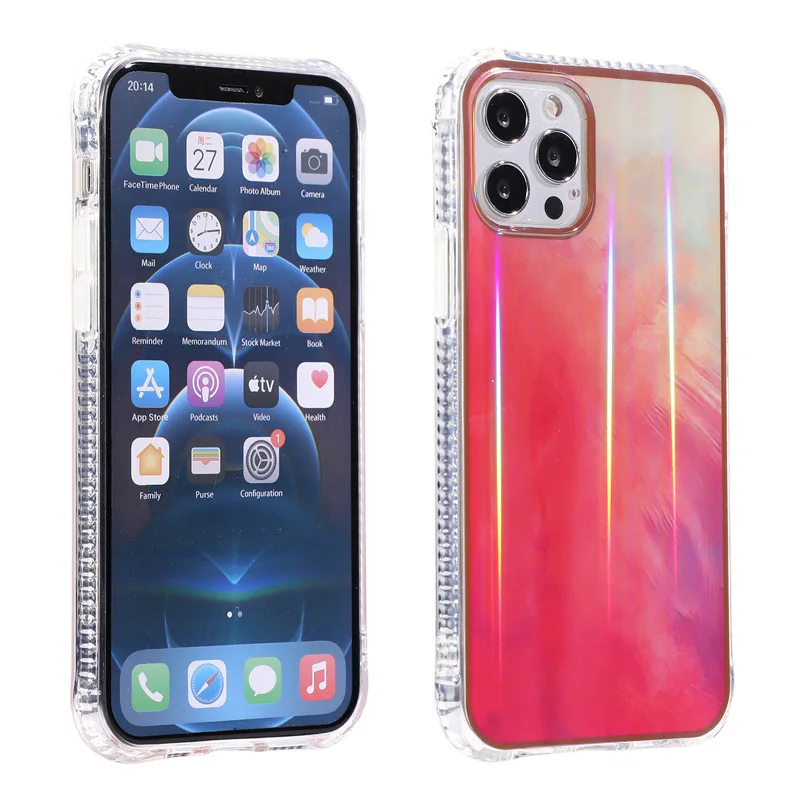 Shockproof Holographic Laser Colorful TPU Case for iPhone 13 Pro Max 12 XS XR