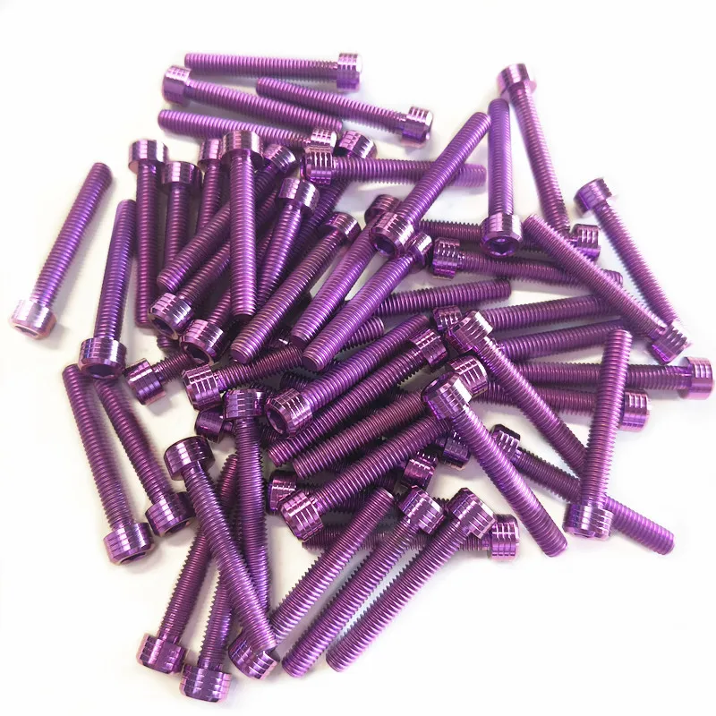M6 titanium bolts for motorcycle  purple  GR5