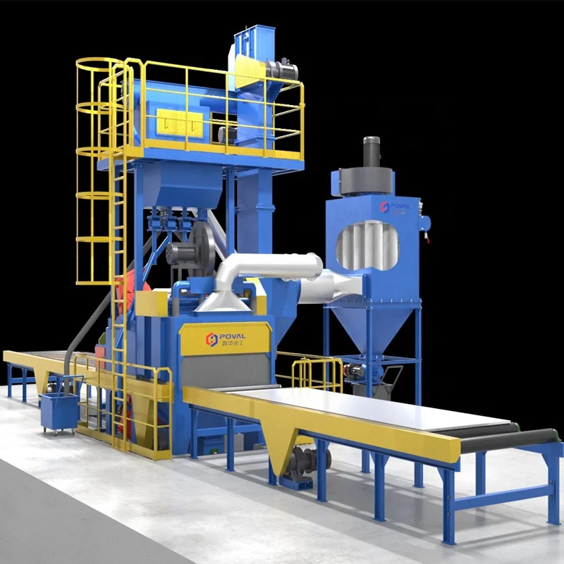 China Automatically Pass Through Roller Conveyor Type Shot Blasting Machine