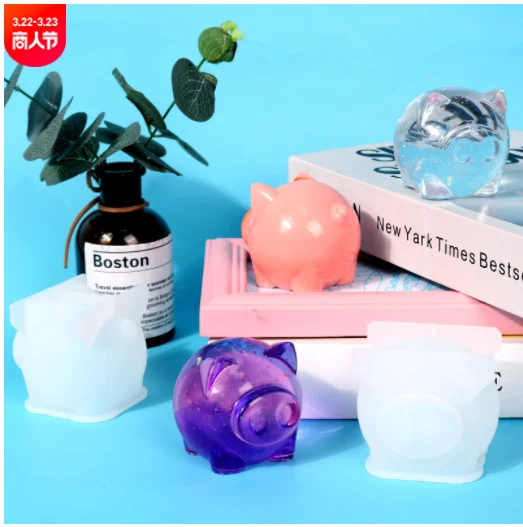 little pig blanket silicone mold Piggy silicone mold decoration