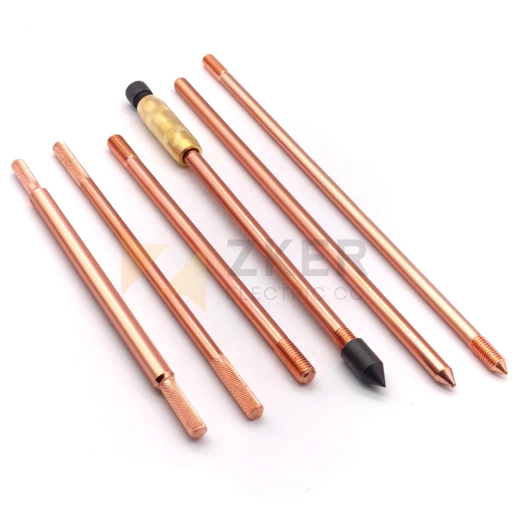 Factory hot sales  earth rod,Ground rod,Copper clad steel rod Copper boned rods 5/8'  3/4' 1/2' with very competitive price