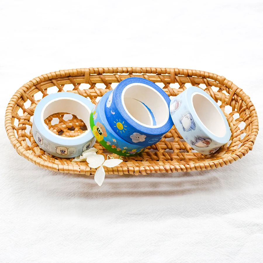 New Design Decorative Colorful Craft Cute Custom Printed Adhesive Packing Washi TapeS