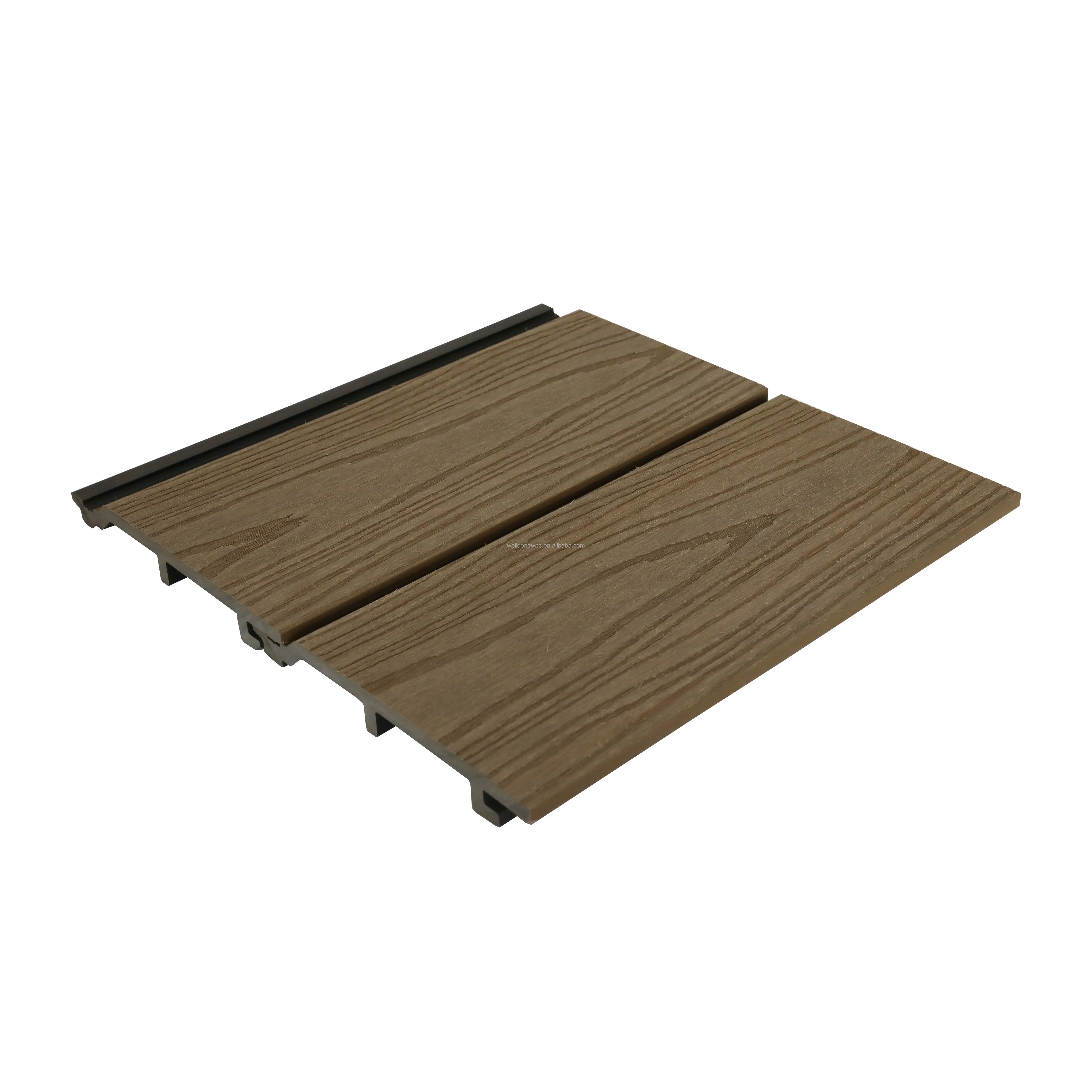 Simulation of Red Cedar Wood Grain Capped Co-extrusion Wall Cladding For Outdoor Paneling and Cladding with Original Color Side