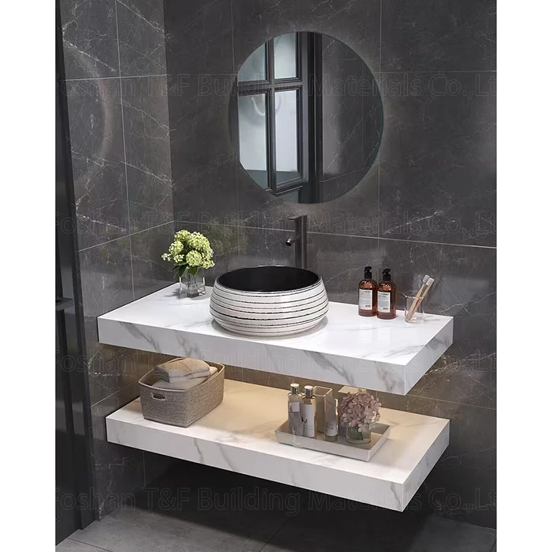 Modern Luxury LED Backlit Illuminated Bathroom Mirror with Anti Fog Function Wall Mounted Hotel Bathroom Vanity Cabinet