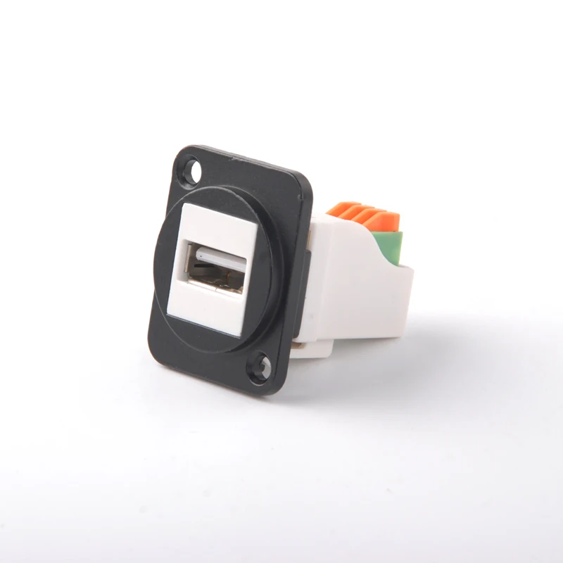 MUSICSOUND D Type Module Connector USB2.0 A to Terminalblock for 19 Panel Mount Chassis Connectors