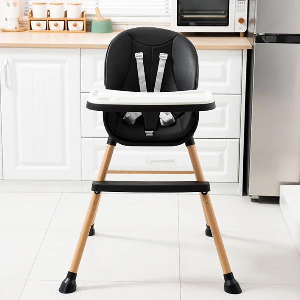 latest 3 in 1 foldable plastic baby feeding high chair with wheels
