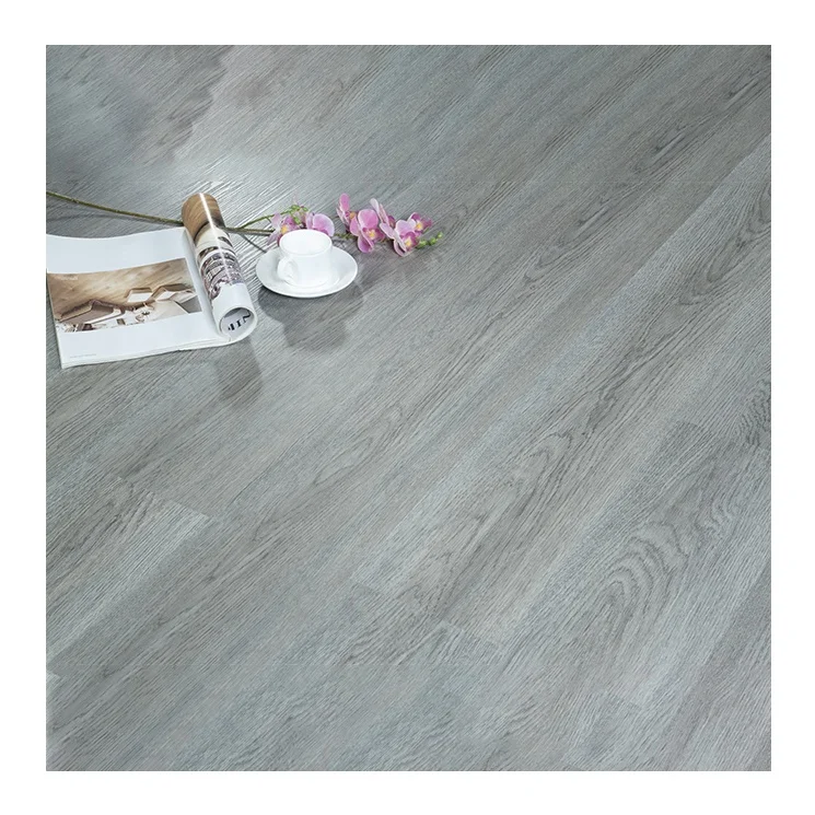 Grey Wood Grain Nonslip 100% Water Proof PVC SPC Floor Luxury Vinyl Indoor