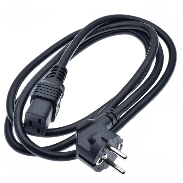 1.5M 1.8M 3M Black High Quality 3Pin European Plug to IEC C19 EU AC Power Cable Cord for For Servers and PDU