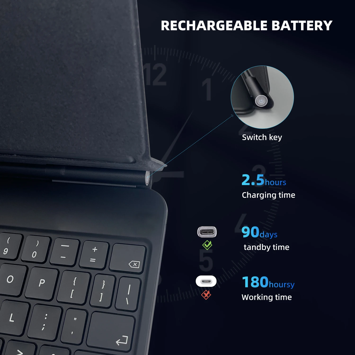 Чехол для клавиатуры с сенсорной панелью iPad 12 9 Pro клавиатура 2021