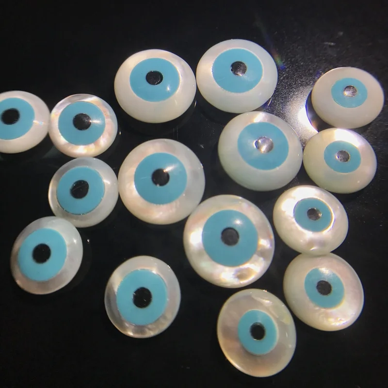 Wholesale Natural Shell 3-15mm Natural Mother of Pearl Shell Rounded Flower Oval Eye Ball Round Beads