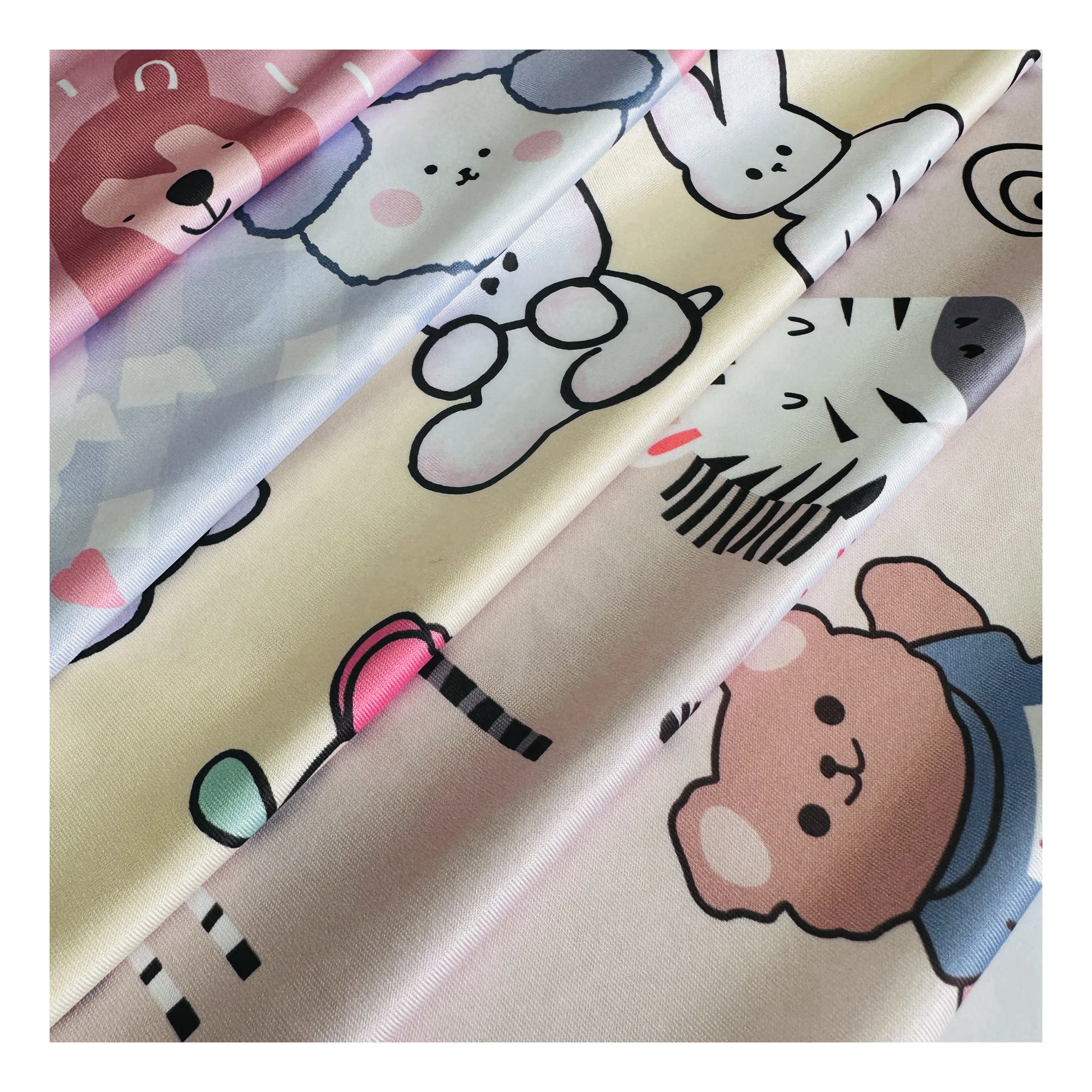 95 polyester 5 spandex 4 way stretch fabric animal pattern printed 180 Gsm high elastic jersey fabric for swimwear