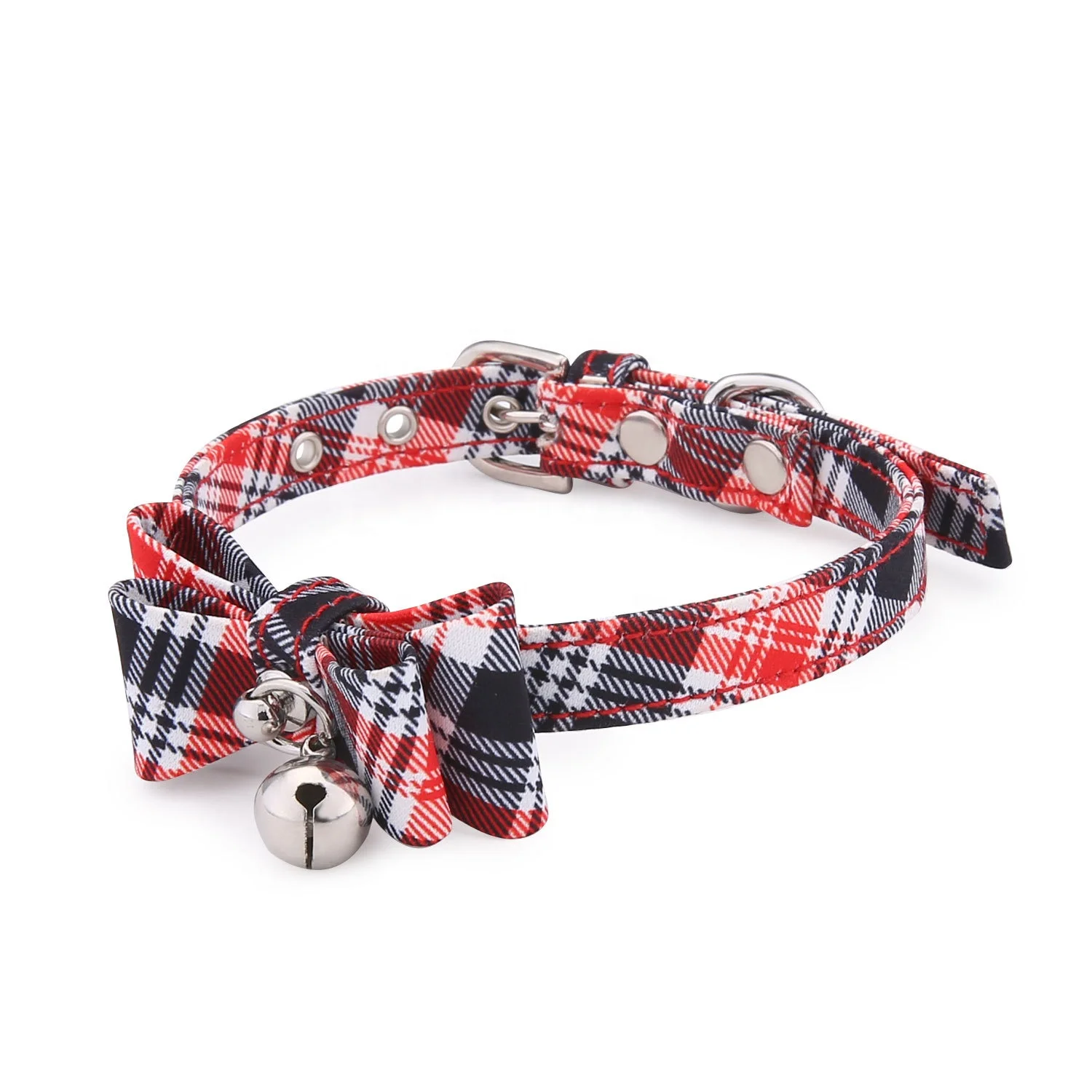Comfortable Bow Tie Cat Collar Kitten Puppy Decorative Necklace With Bells Freely Adjustable Pet Belt Neck Strap Accessories
