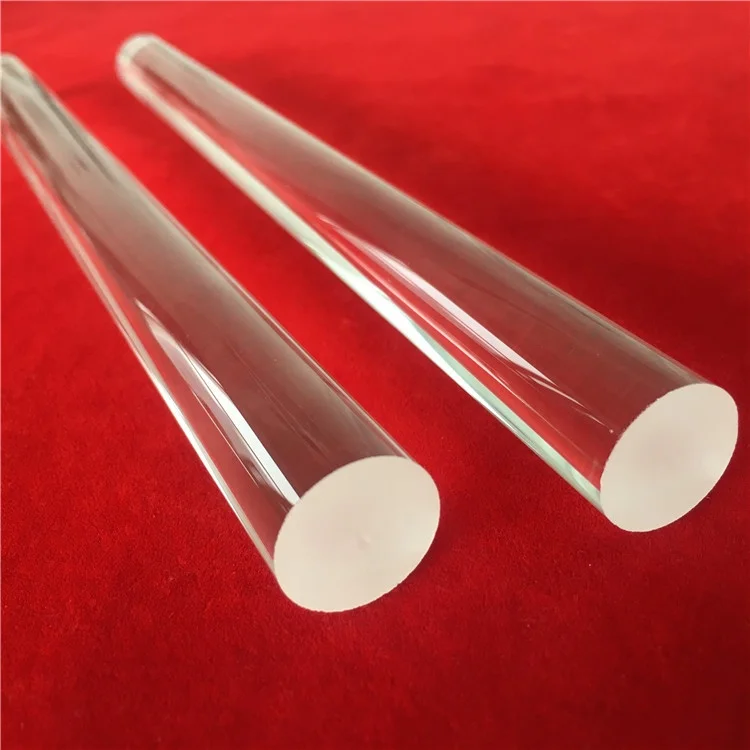 Clear customized  high purity round heat resistance quartz glass stirring rod