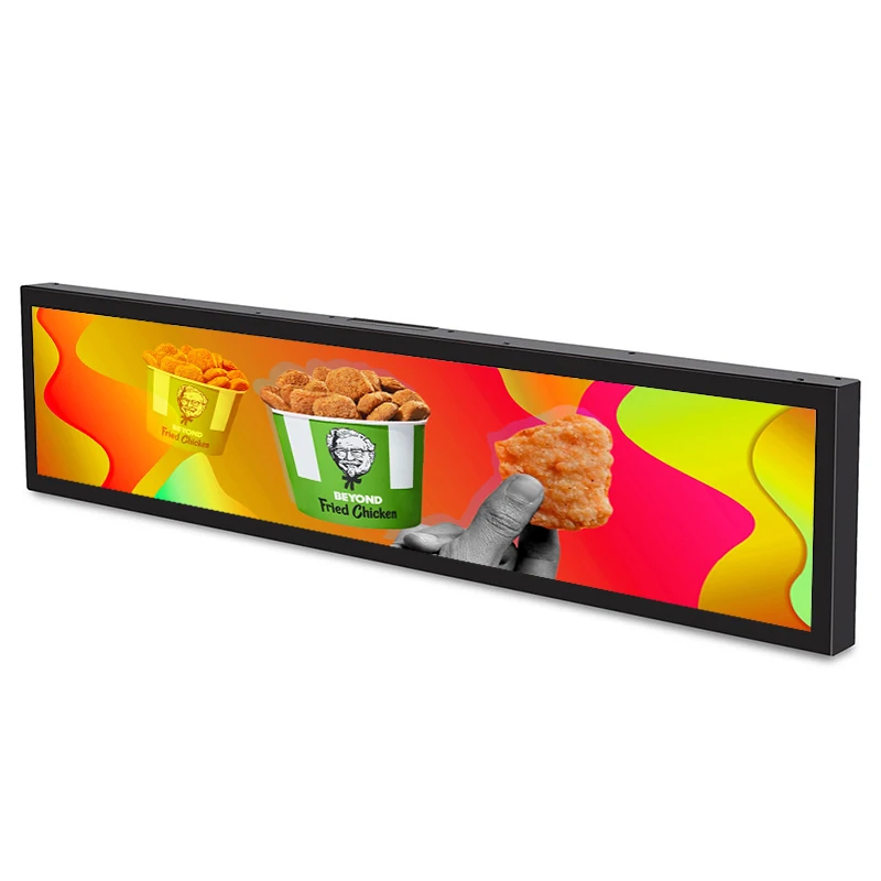 Factory Customization Hanging LCD Stretched Bar Digital Signage LED Screen Advertising Display for Advertising Equipment