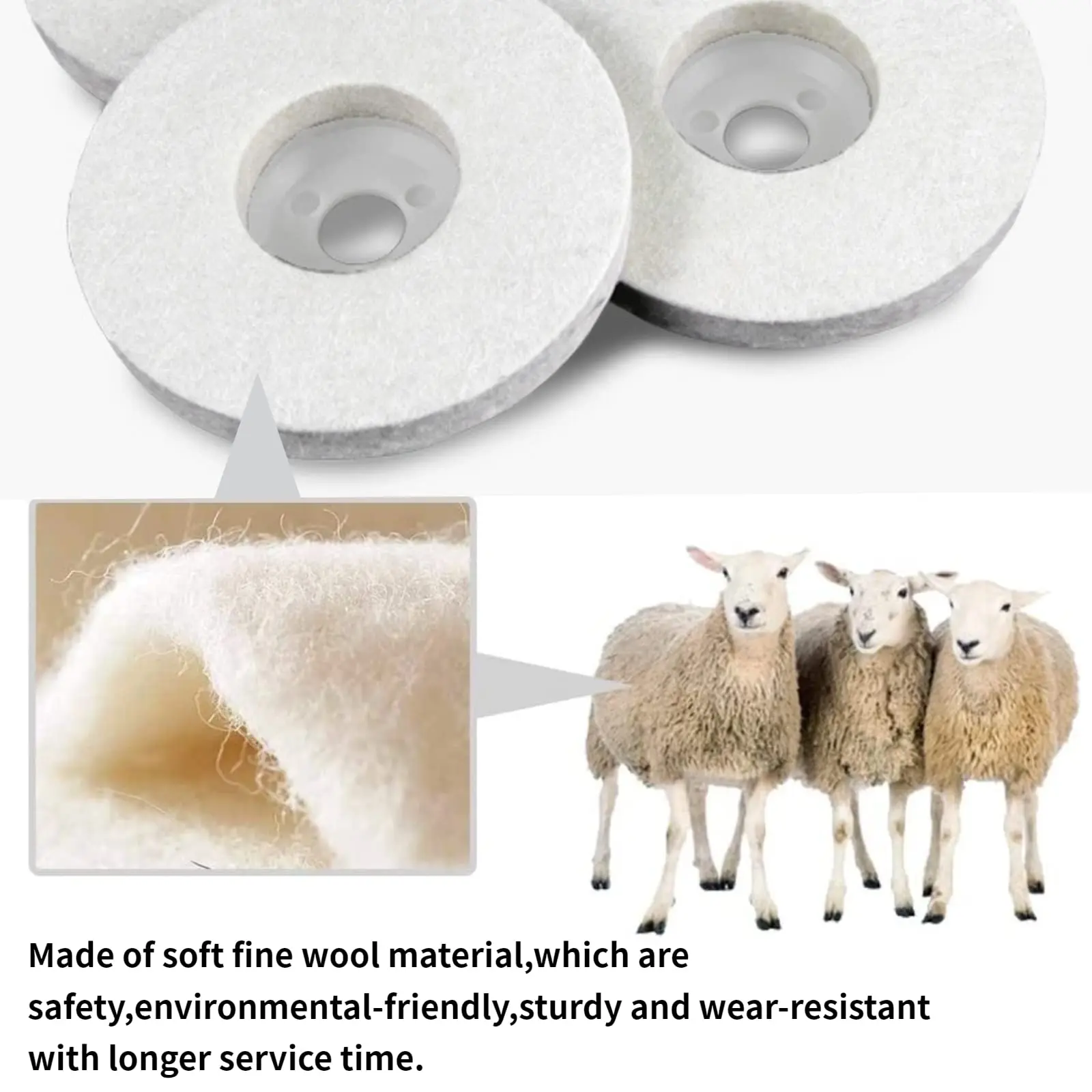 China manufacture the wool felt polishing wheel