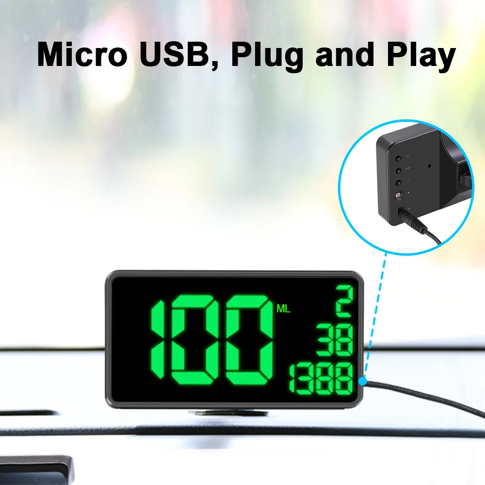 VJOYCAR C1090 Big Display 6.2inch Universal Digital GPS Speedometer MPH Odometer for Car