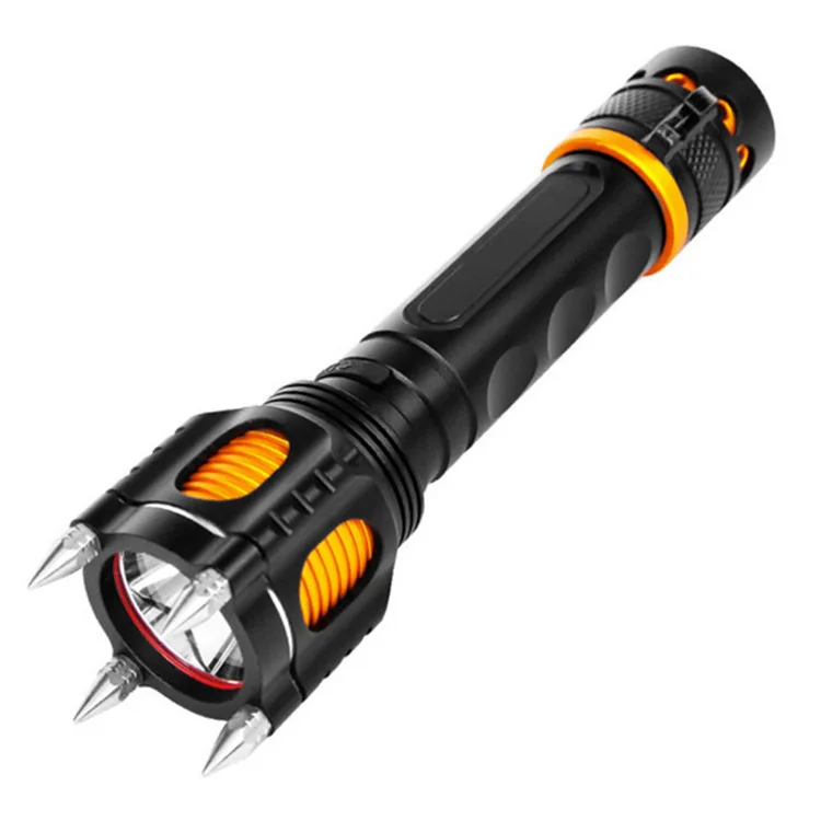 Emergency Explosion Proof Flashlight Rechargeable Patrol Alarm Flashlight For Self Defense