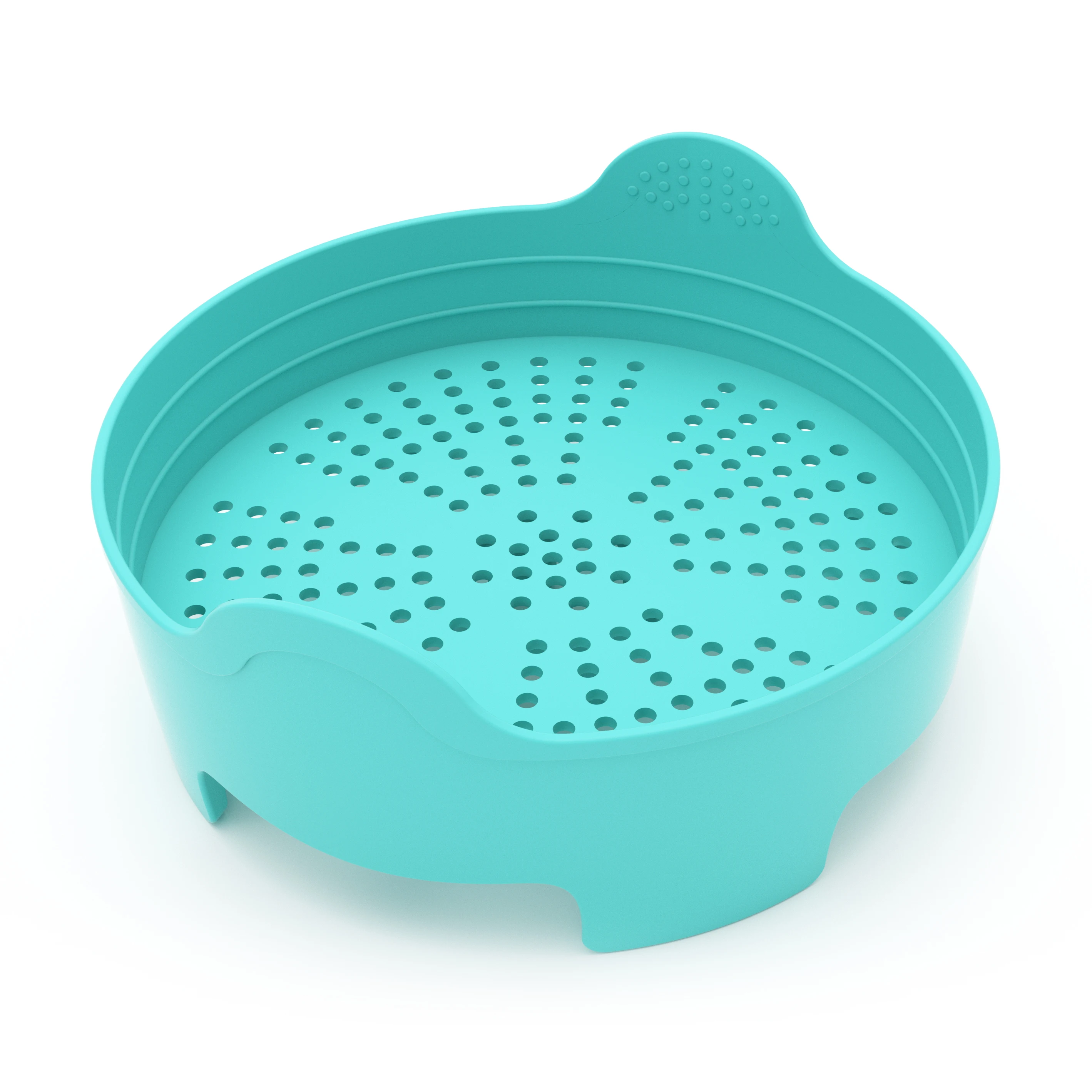 Cunite New Design Kitchenware Stainless Steel Food Steaming Mat Basket Silicone Steamer