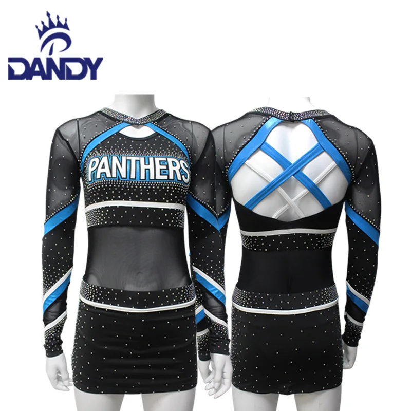 Top Selling Design Girls custom cheer uniform High School Factory Price Cheerleading Wear for competition