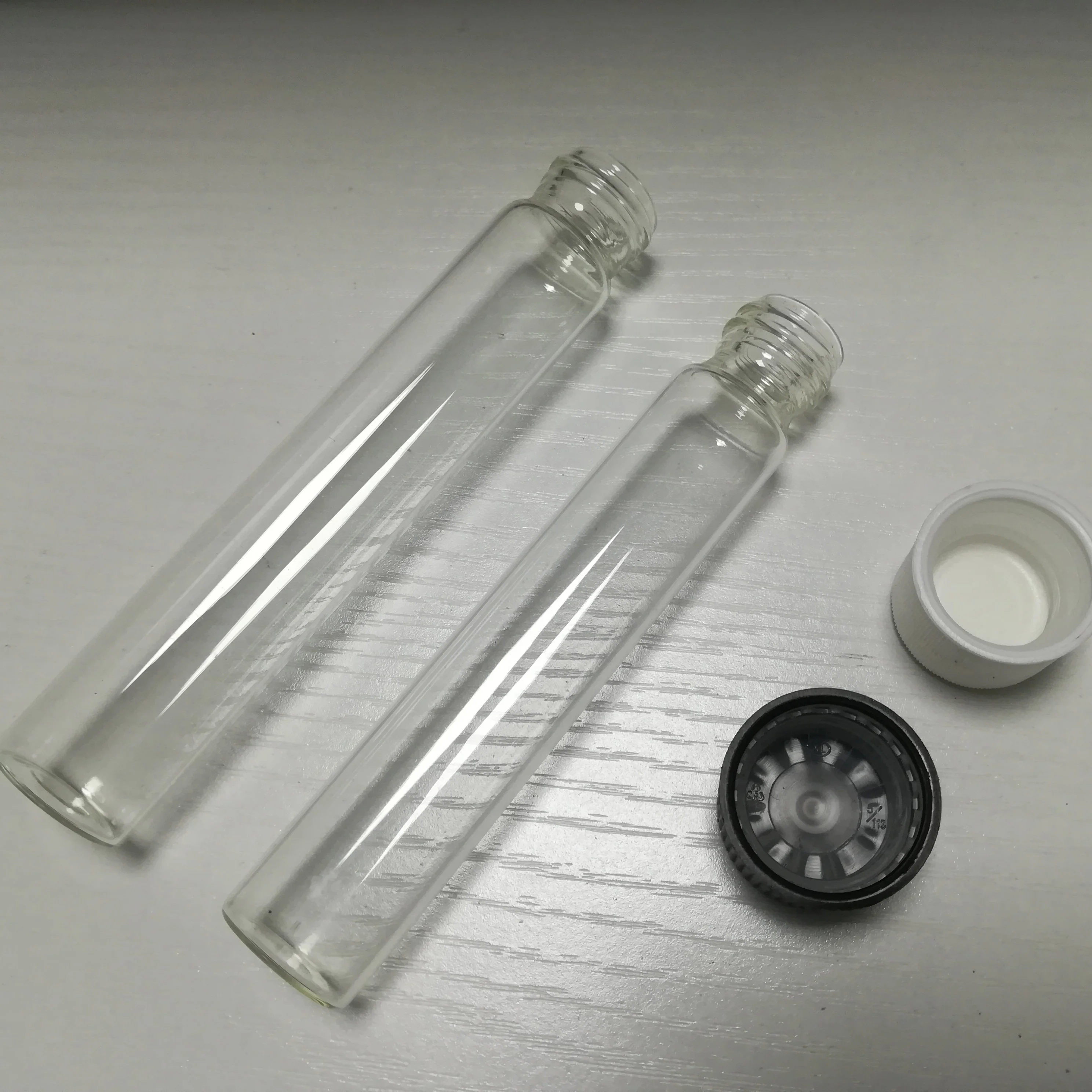 
Custom any size Child Resistant Proof Cap 110mm pre roll tube,weed pre roll glass tube with Screw Top Cap 