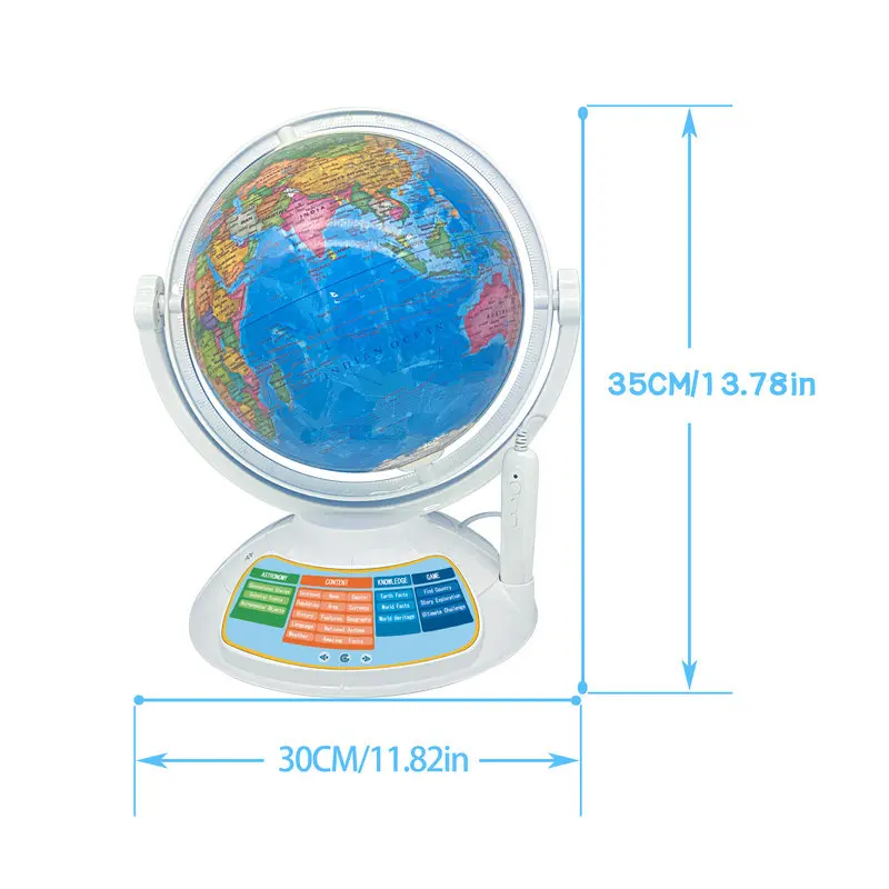 OID click and talking Smart Globe Adventure AR Educational World Geography Kids Learning Toy