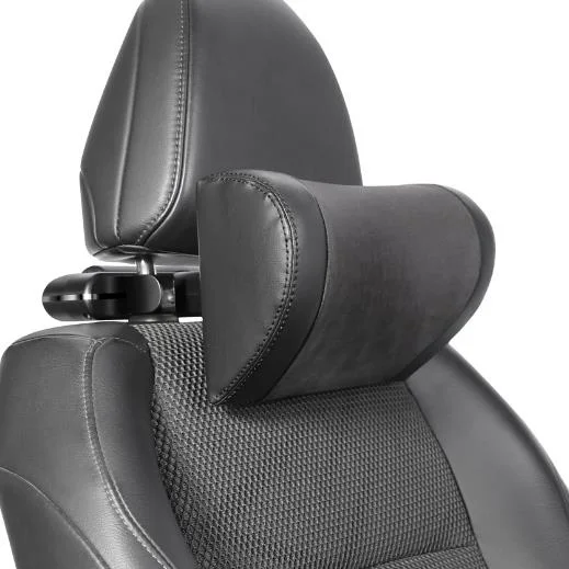 Universal Car Seat Headrest Pillow 25*16*13cm Leather and Suede Auto neck pillow set