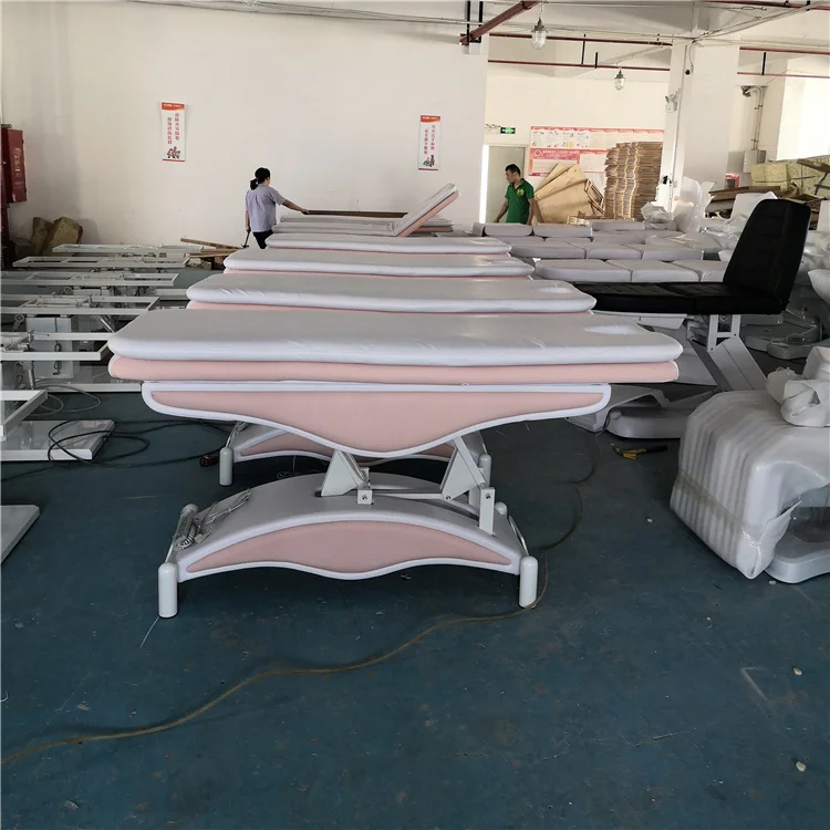 Great Factory Foshan 3 Motor Tables De Thai Massage Pliante Facial Bed Custom Logo Without Armrest For Beauty Furniture