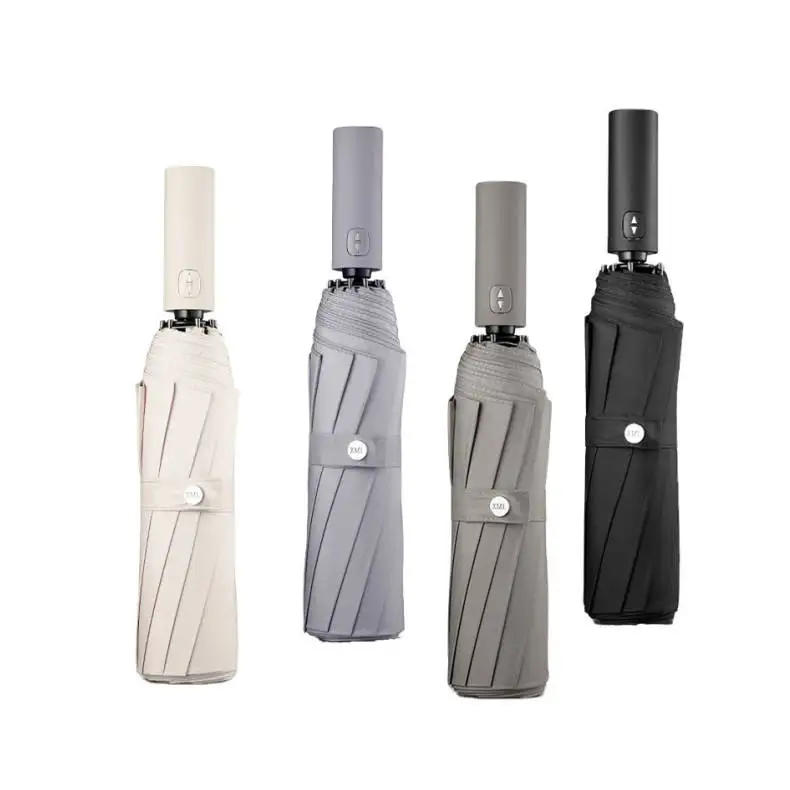 Wholesale Custom Logo Compact Foldable Cheaper Windproof 3 Folding Automatic Umbrellas Rain