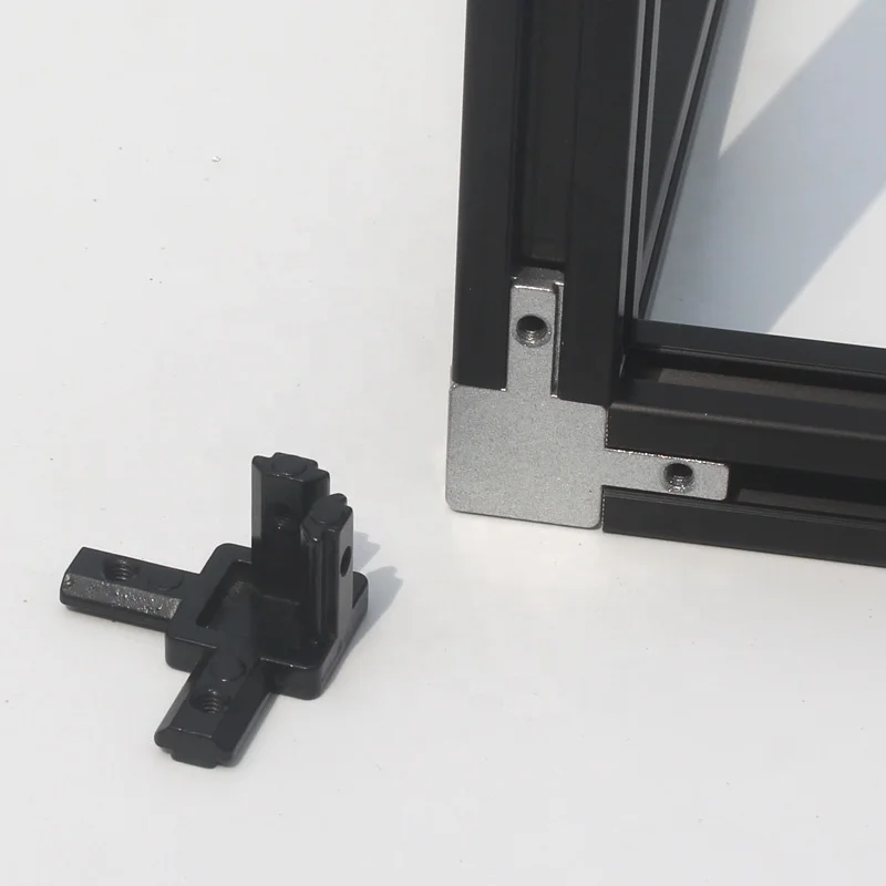 Aluminum T-Slot 3-Way 90 Degree Inside Corner Bracket