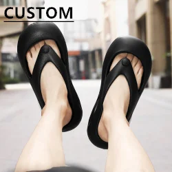 Customized Unisex adult outdoor and house casual flip flops slipper EVA men flip-flop summer beach men antiskid Sport shoes