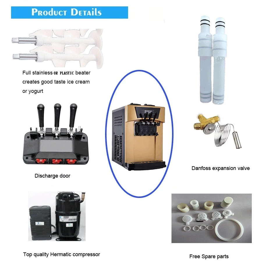 Ice Cream Maker Machine Commercial Ice Cream Making Machine Prices Soft Serve Ice Cream Machine For Business