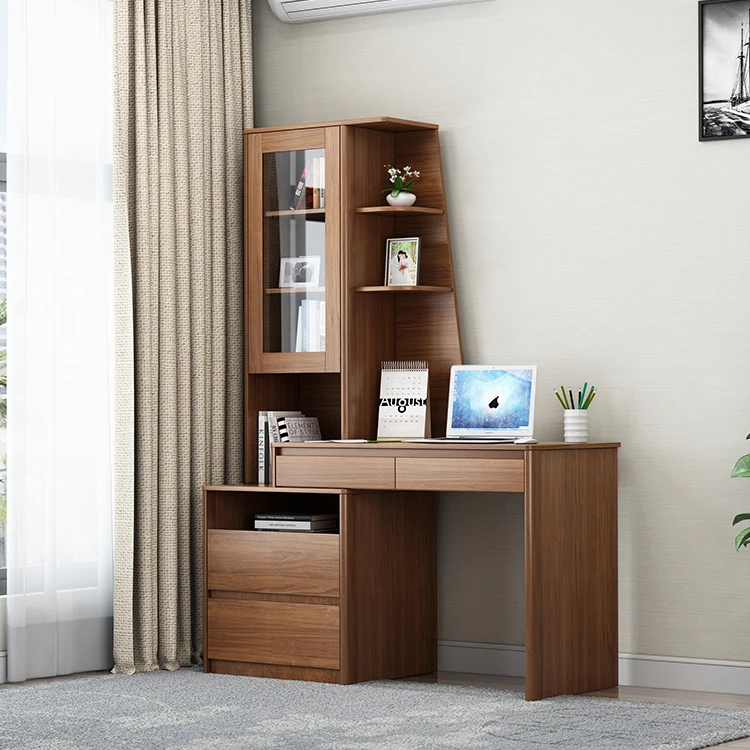 Современный деревянный детский учебный стол для дома, стол для ноутбука с книжной полкой с ящиками