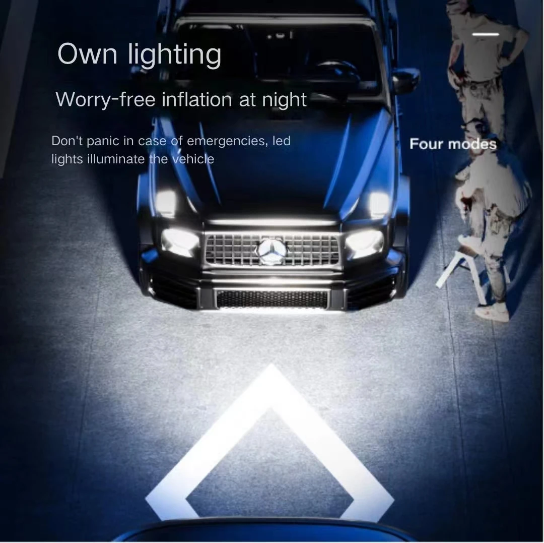 12 V For Bikes Bicycle with Emergency Light 2024 New Portable Electric Digital 150PSI Bicycle Tire Inflator Electric Air Pump