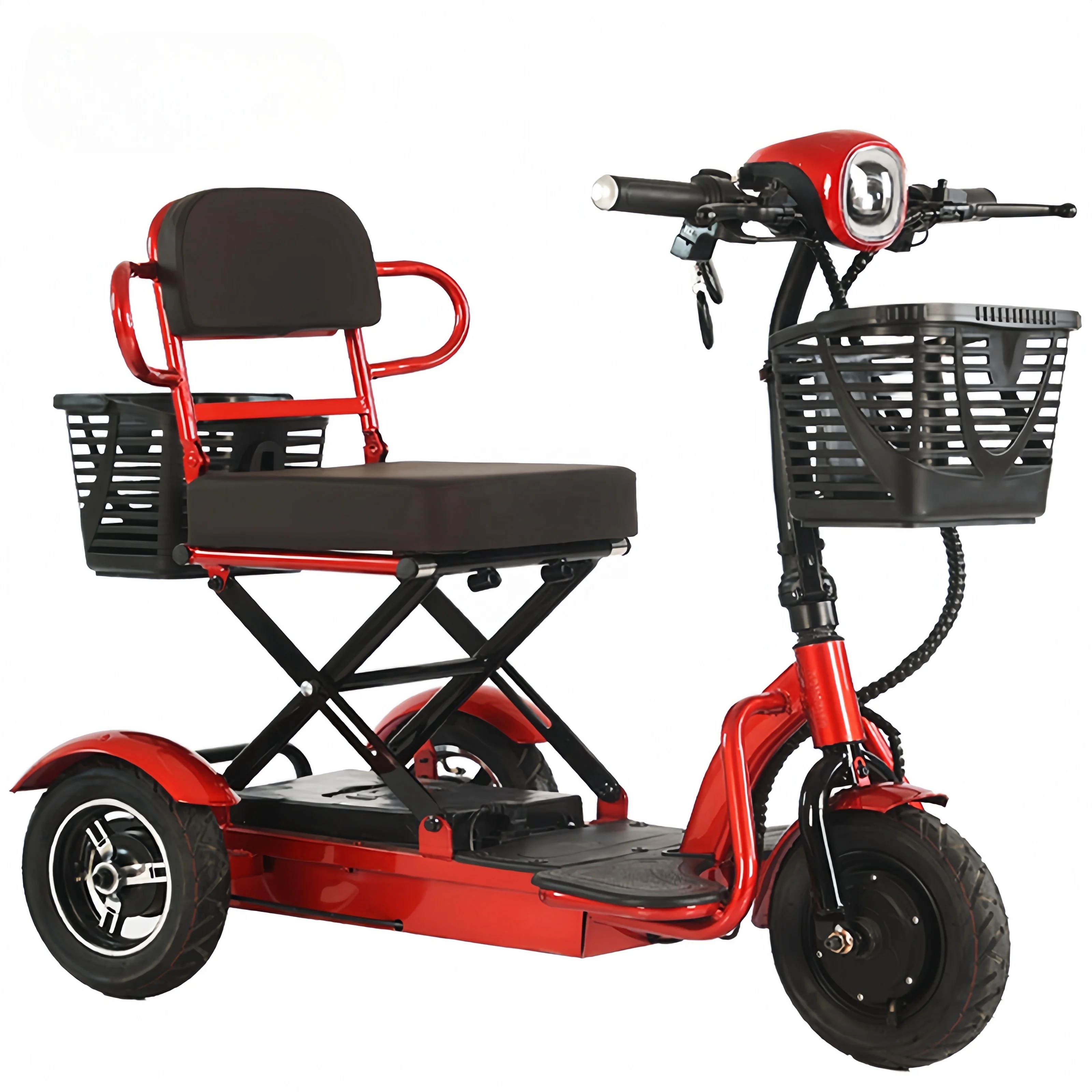 Best Selling Lightweight Folded Electric Tricycle Removable Battery Electric Scooters for Disabled